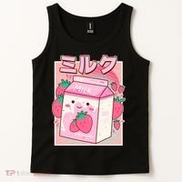 Cute Kawaii Japanese Strawberry Milk Tank Top thumb 2
