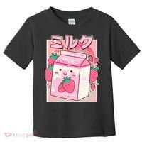 Cute Kawaii Japanese Strawberry Milk Toddler T-Shirt thumb 0