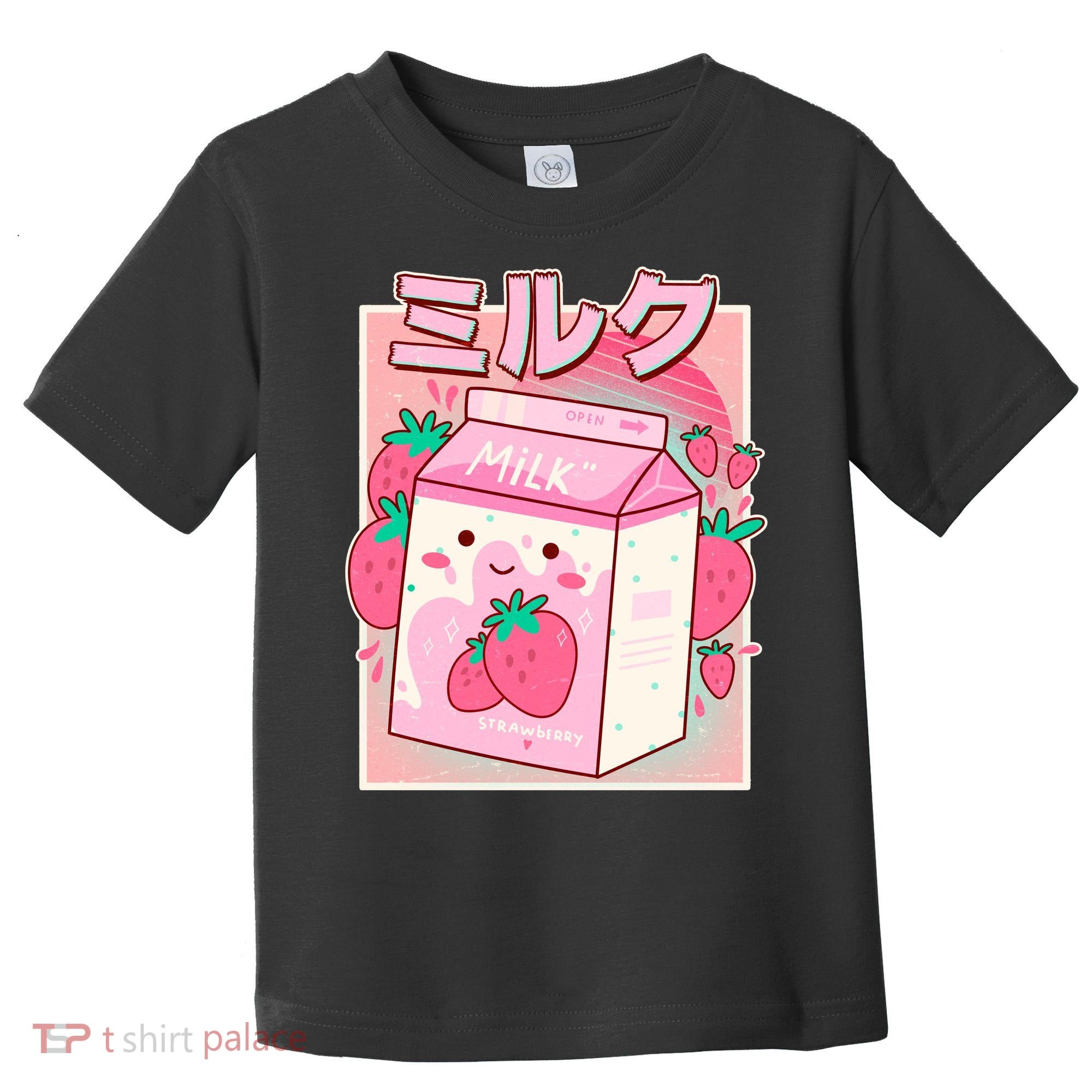 Cute Kawaii Japanese Strawberry Milk Toddler T-Shirt