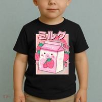 Cute Kawaii Japanese Strawberry Milk Toddler T-Shirt thumb 2