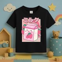 Cute Kawaii Japanese Strawberry Milk Toddler T-Shirt thumb 3