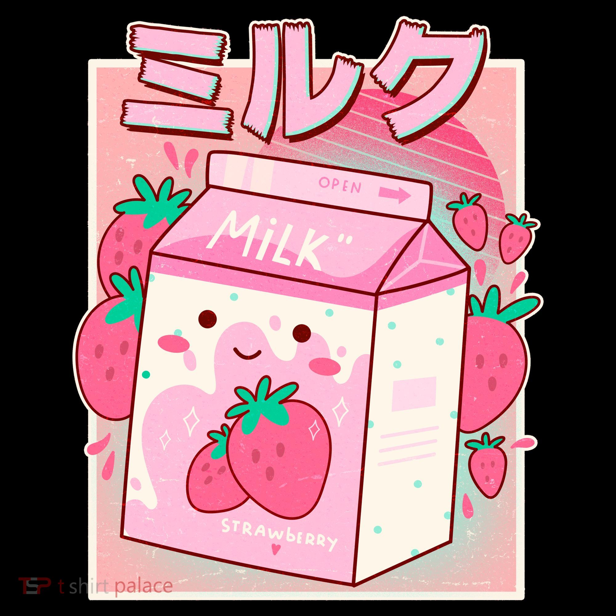 Cute Kawaii Japanese Strawberry Milk Kids Sweatshirt