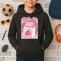 Cute Kawaii Japanese Strawberry Milk Kids Hoodie thumb 2