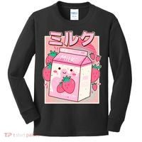 Cute Kawaii Japanese Strawberry Milk Kids Long Sleeve Shirt thumb 0