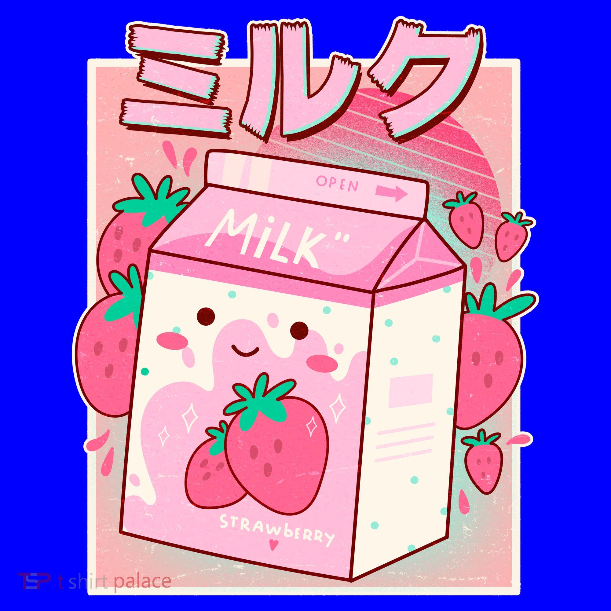 Cute Kawaii Japanese Strawberry Milk Coffee Mug
