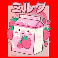 Cute Kawaii Japanese Strawberry Milk Santa Hat thumb 1