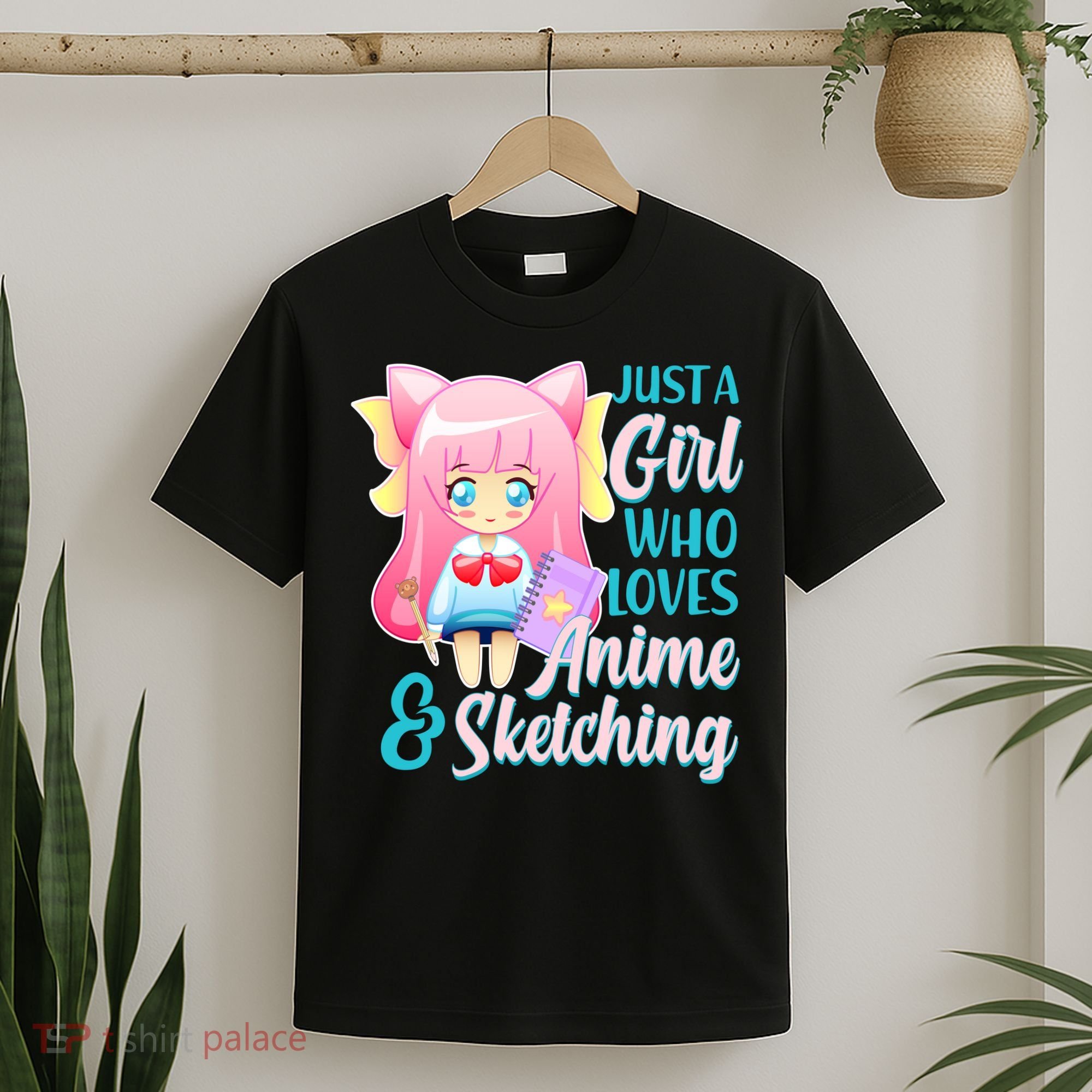 Cute Kawaii Just a Girl Who Loves Anime and Sketching T-Shirt