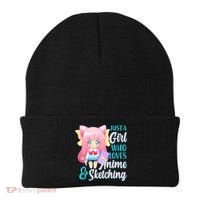 Cute Kawaii Just a Girl Who Loves Anime and Sketching Beanie thumb 0