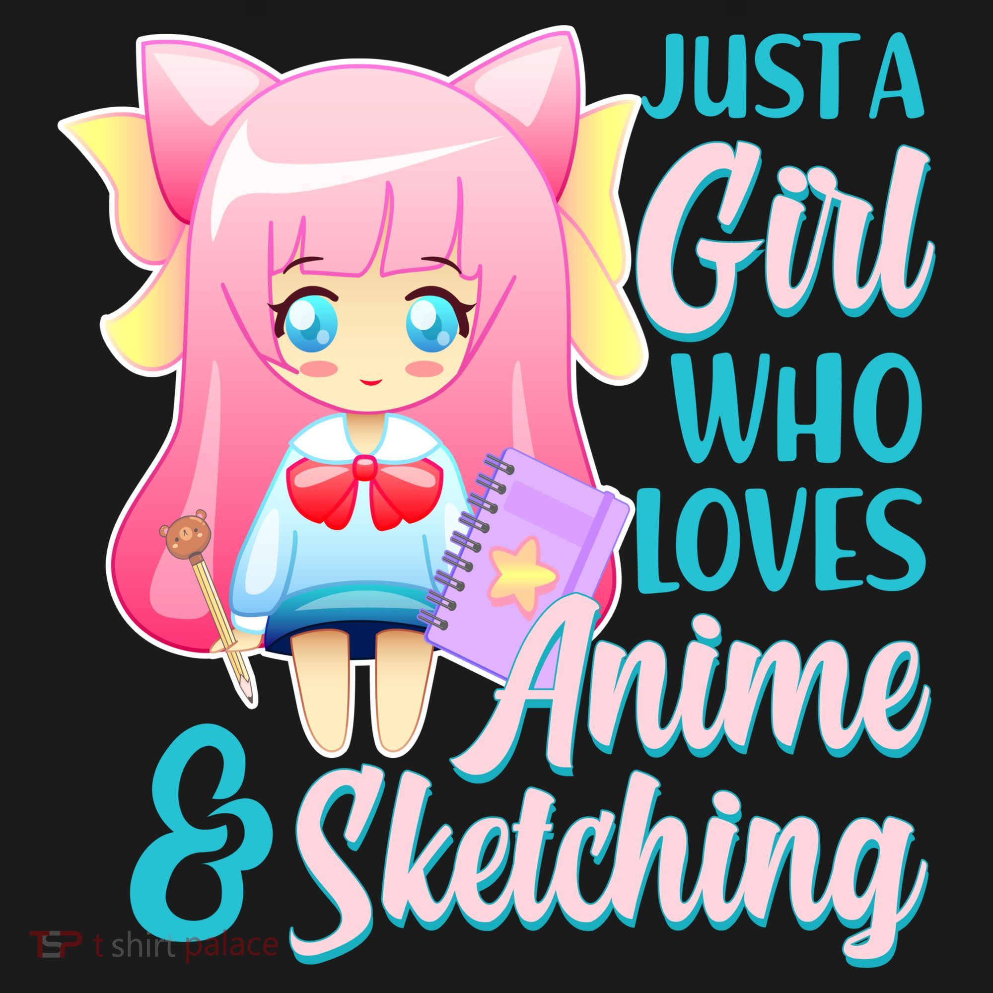 Cute Kawaii Just a Girl Who Loves Anime and Sketching Polo