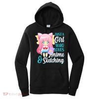 Cute Kawaii Just a Girl Who Loves Anime and Sketching Women's Hoodie thumb 0