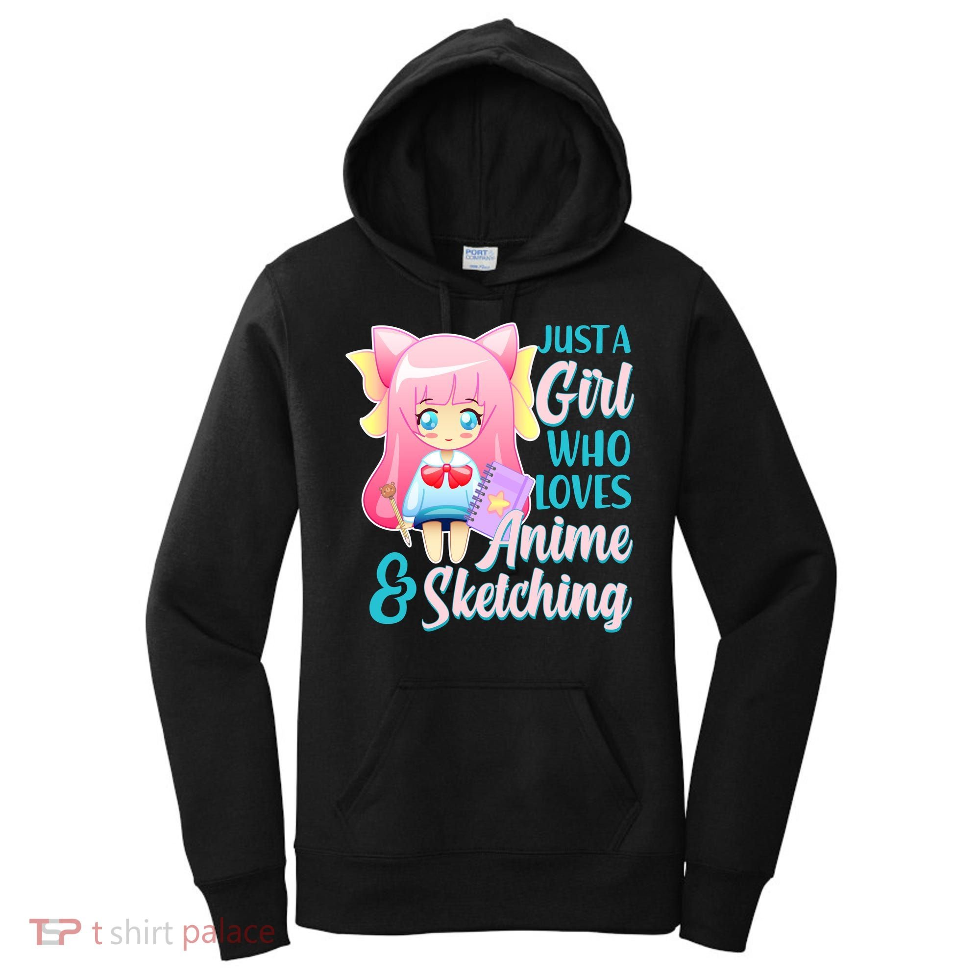 Cute Kawaii Just a Girl Who Loves Anime and Sketching Women's Hoodie