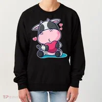 Cute Kawii Cow Hearts Women's Sweatshirt thumb 0