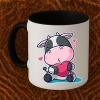 Cute Kawii Cow Hearts Coffee Mug thumb 2