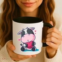 Cute Kawii Cow Hearts Coffee Mug thumb 3