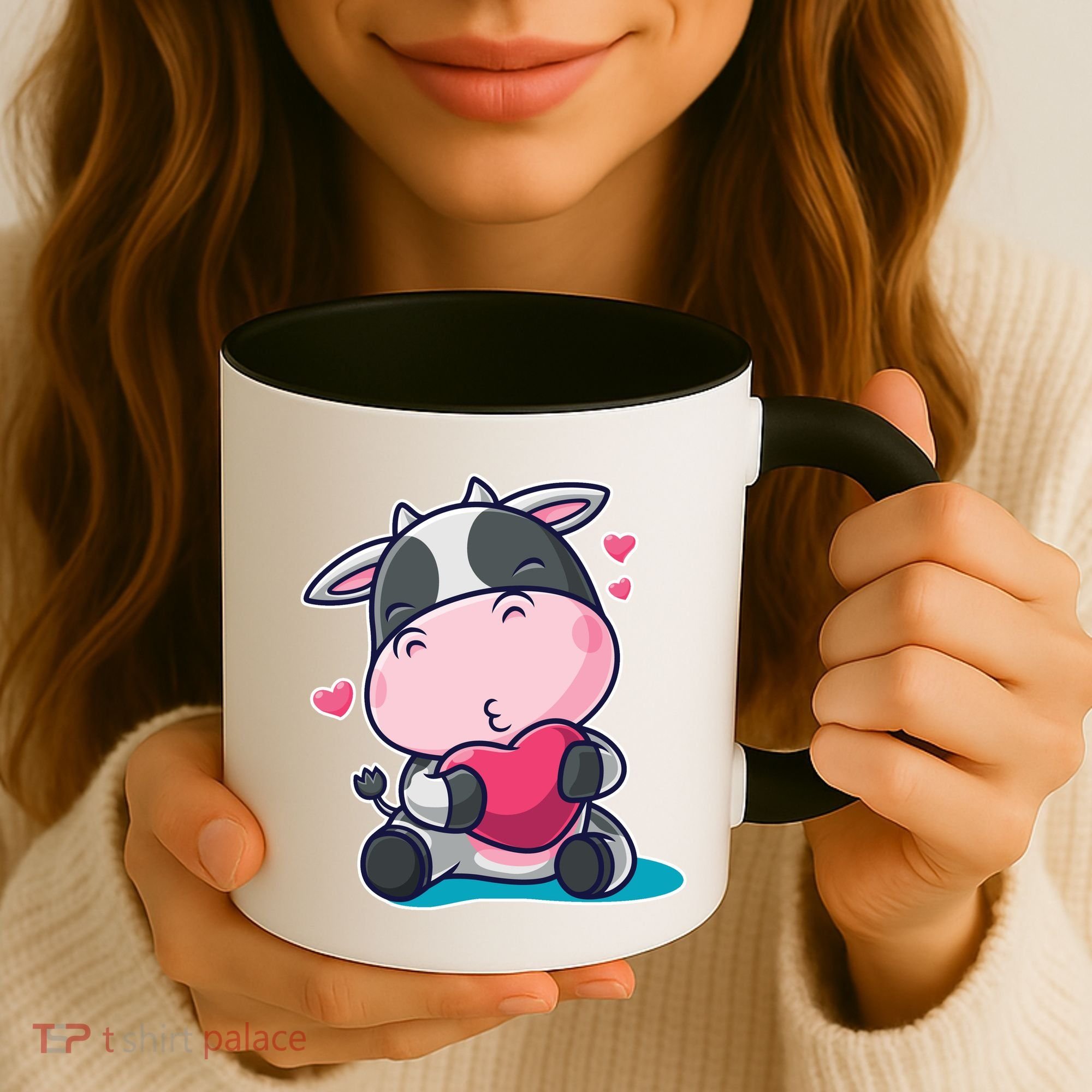 Cute Kawii Cow Hearts Coffee Mug