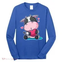 Cute Kawii Cow Hearts Long Sleeve Shirt thumb 0