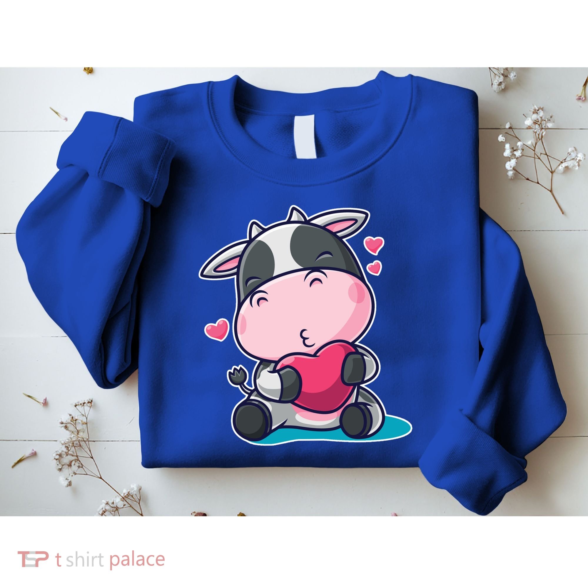 Cute Kawii Cow Hearts Sweatshirt