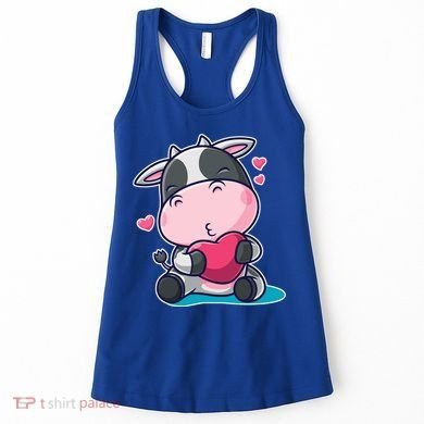 Cute Kawii Cow Hearts Women's Tank Top