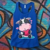 Cute Kawii Cow Hearts Women's Tank Top thumb 3