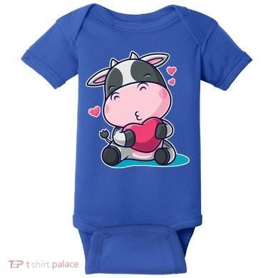 Cute Kawii Cow Hearts Baby Bodysuit