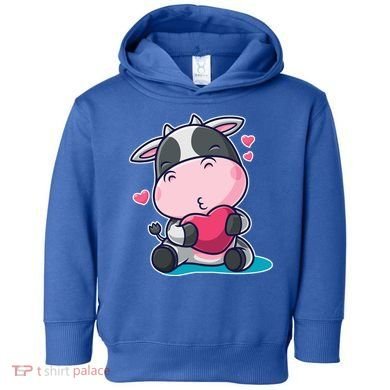 Cute Kawii Cow Hearts Toddler Hoodie
