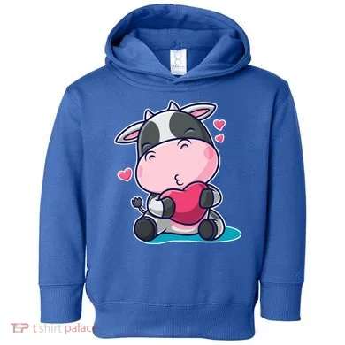 Cute Kawii Cow Hearts Toddler Hoodie
