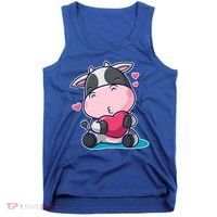 Cute Kawii Cow Hearts Tank Top thumb 0