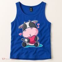 Cute Kawii Cow Hearts Tank Top thumb 2