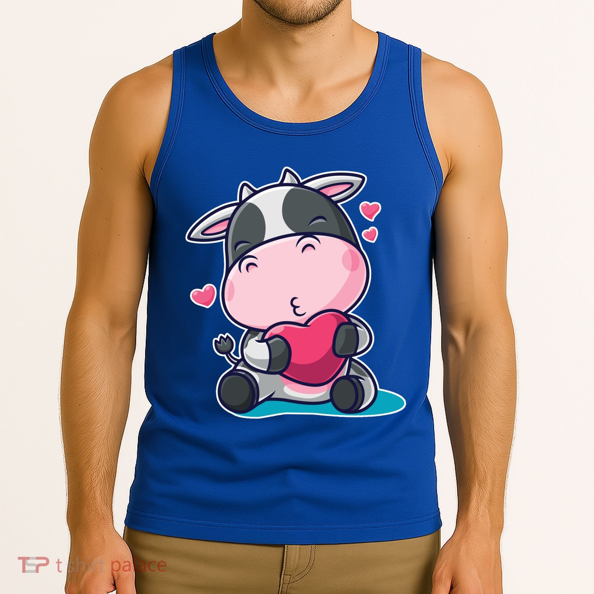 Cute Kawii Cow Hearts Tank Top