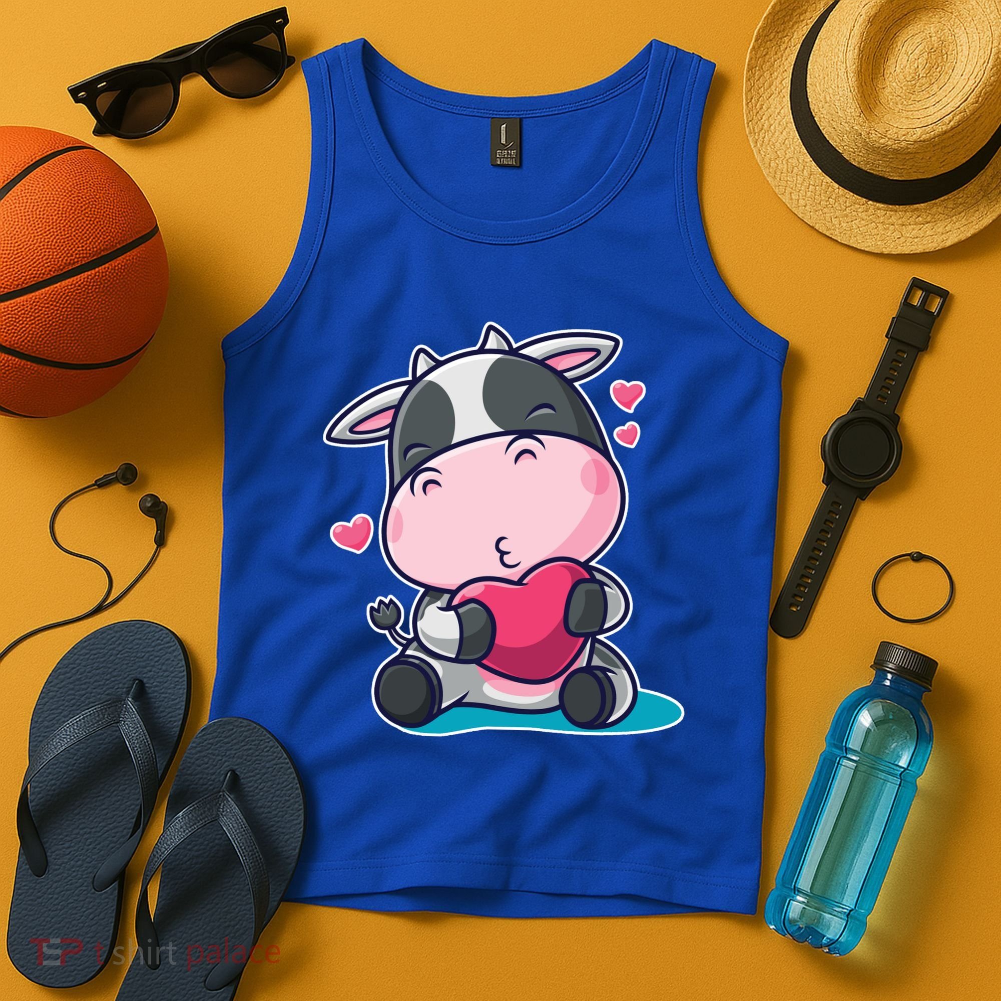 Cute Kawii Cow Hearts Tank Top