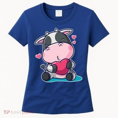 Cute Kawii Cow Hearts Women's T-Shirt