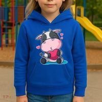 Cute Kawii Cow Hearts Kids Hoodie thumb 3
