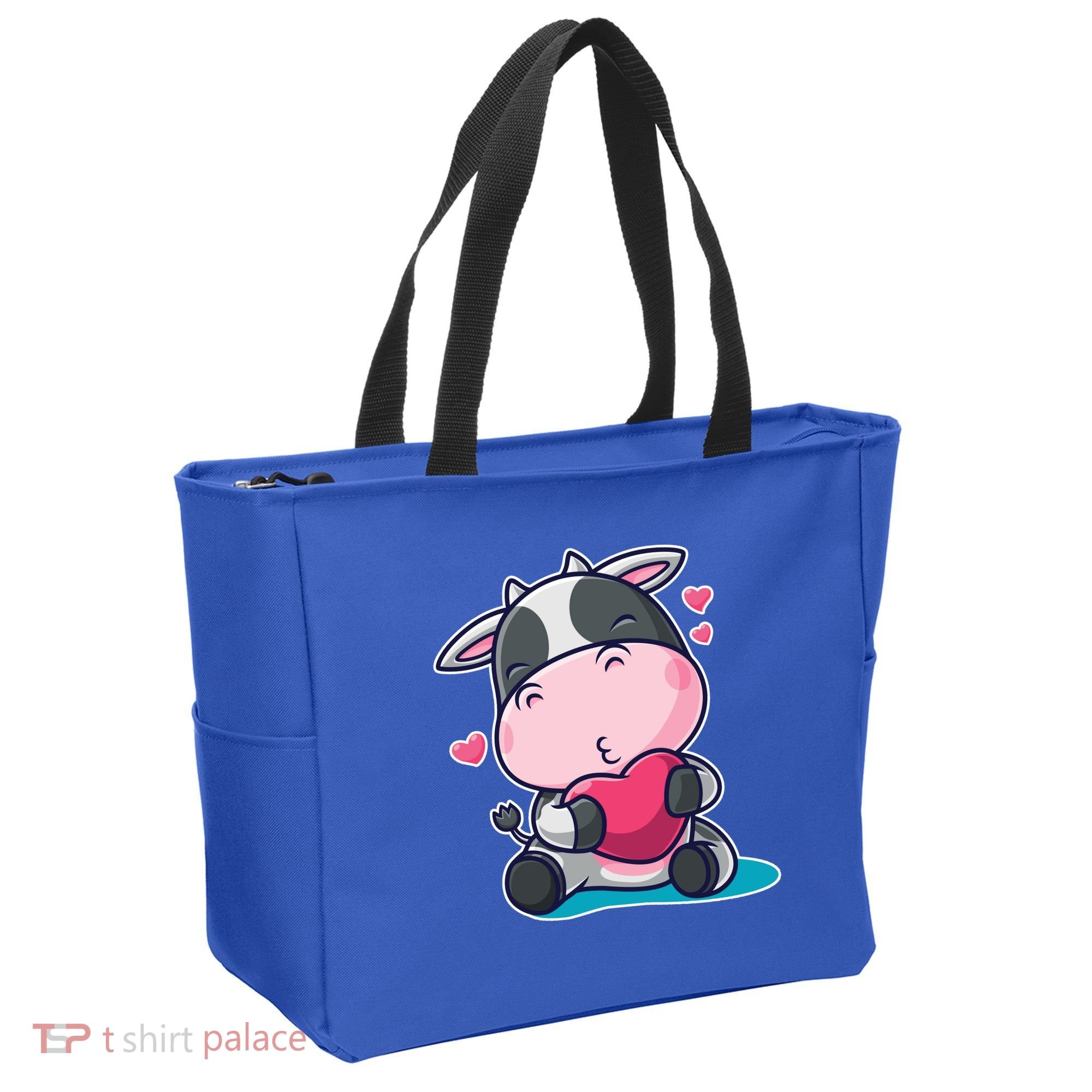 Cute Kawii Cow Hearts Tote Bag