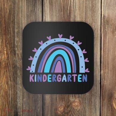 Cute Kindergarten Rainbow Coaster