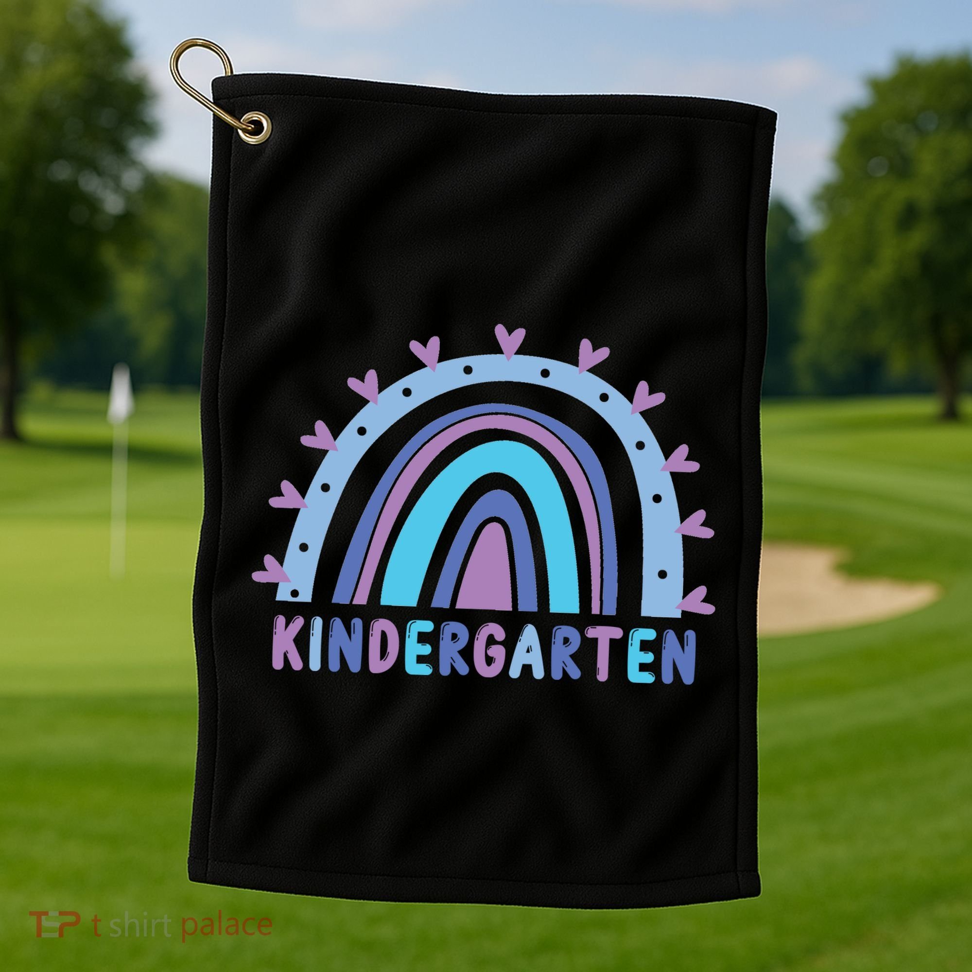 Cute Kindergarten Rainbow Golf Towel