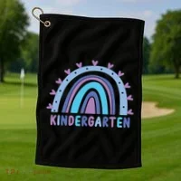Cute Kindergarten Rainbow Golf Towel thumb 1