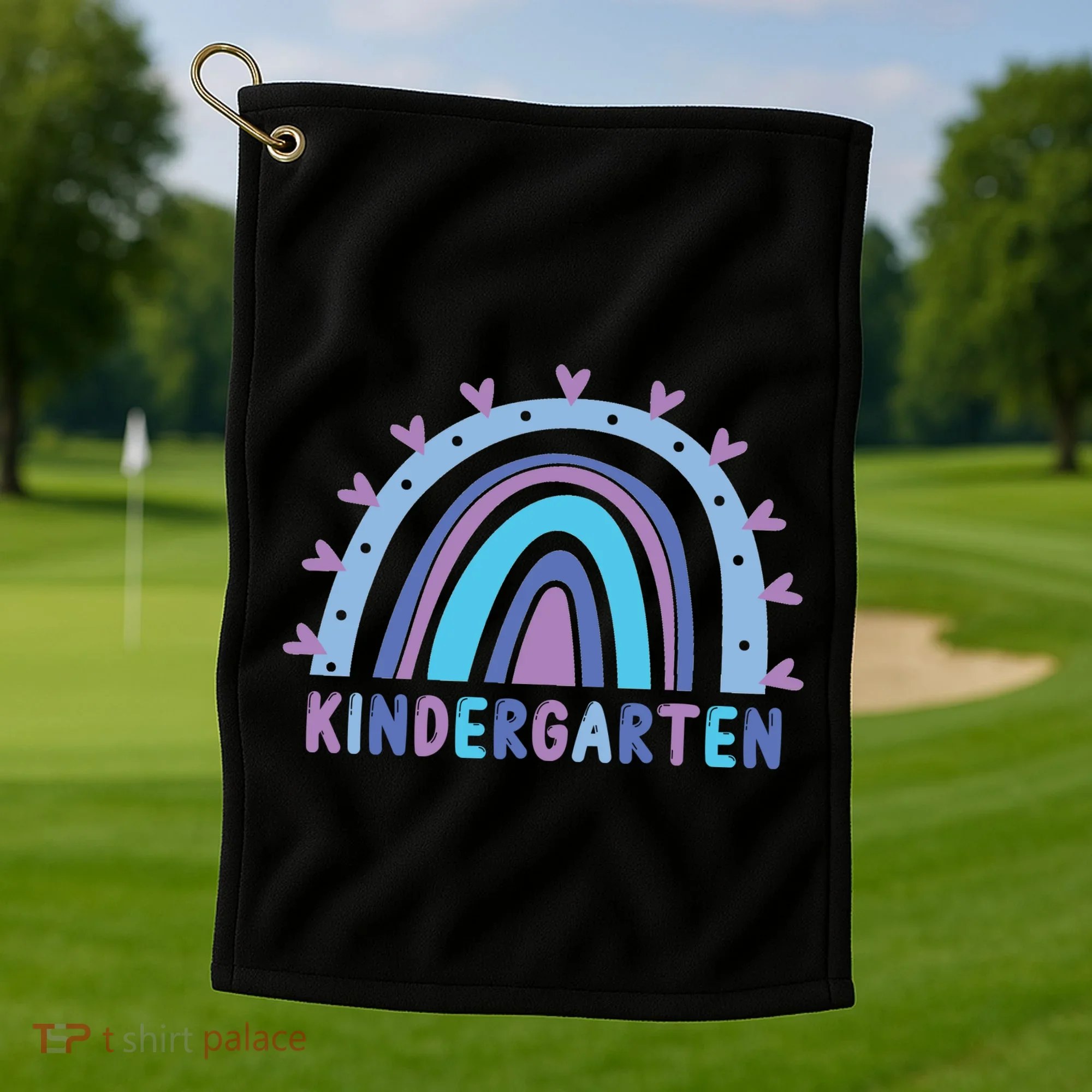 Cute Kindergarten Rainbow Golf Towel