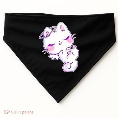 Cute Kitten Angel USA-Made Doggie Bandana