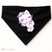 Cute Kitten Angel USA-Made Doggie Bandana thumb 0