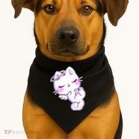 Cute Kitten Angel USA-Made Doggie Bandana thumb 1