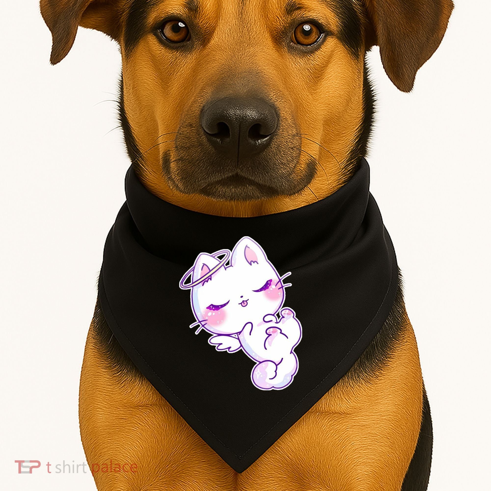 Cute Kitten Angel USA-Made Doggie Bandana