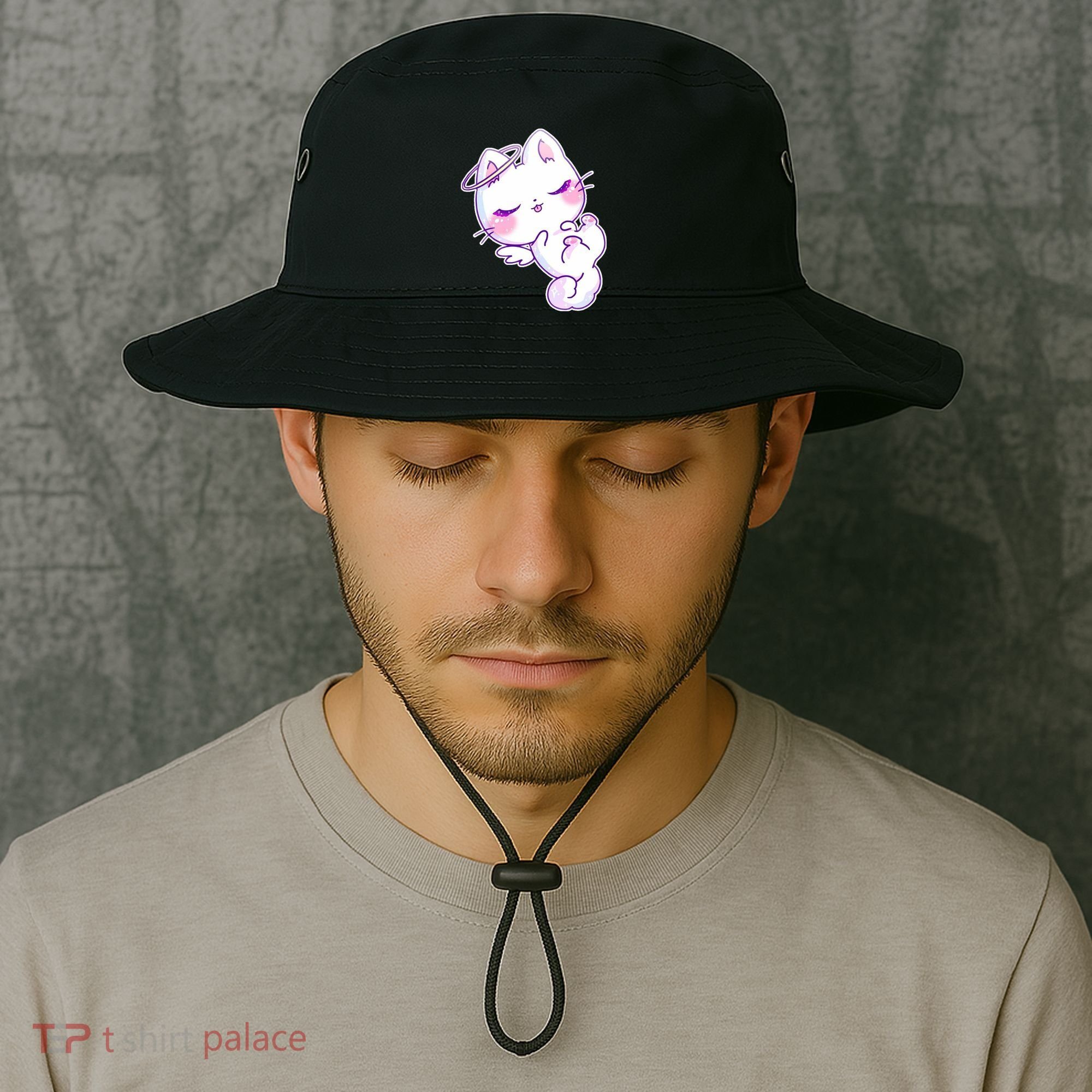 Cute Kitten Angel Bucket Hat