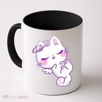 Cute Kitten Angel Coffee Mug thumb 0
