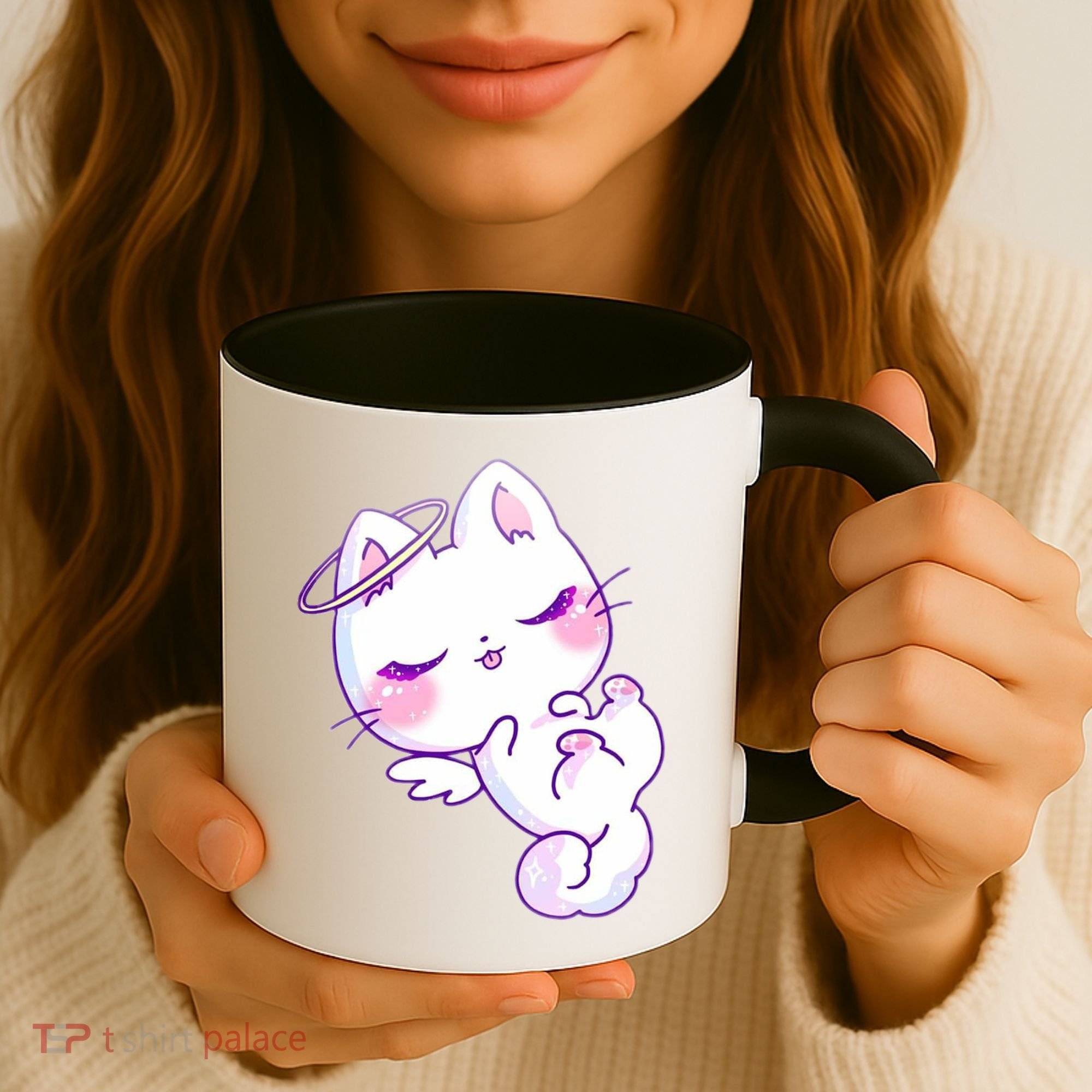 Cute Kitten Angel Coffee Mug