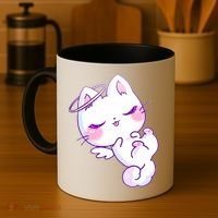 Cute Kitten Angel Coffee Mug thumb 4