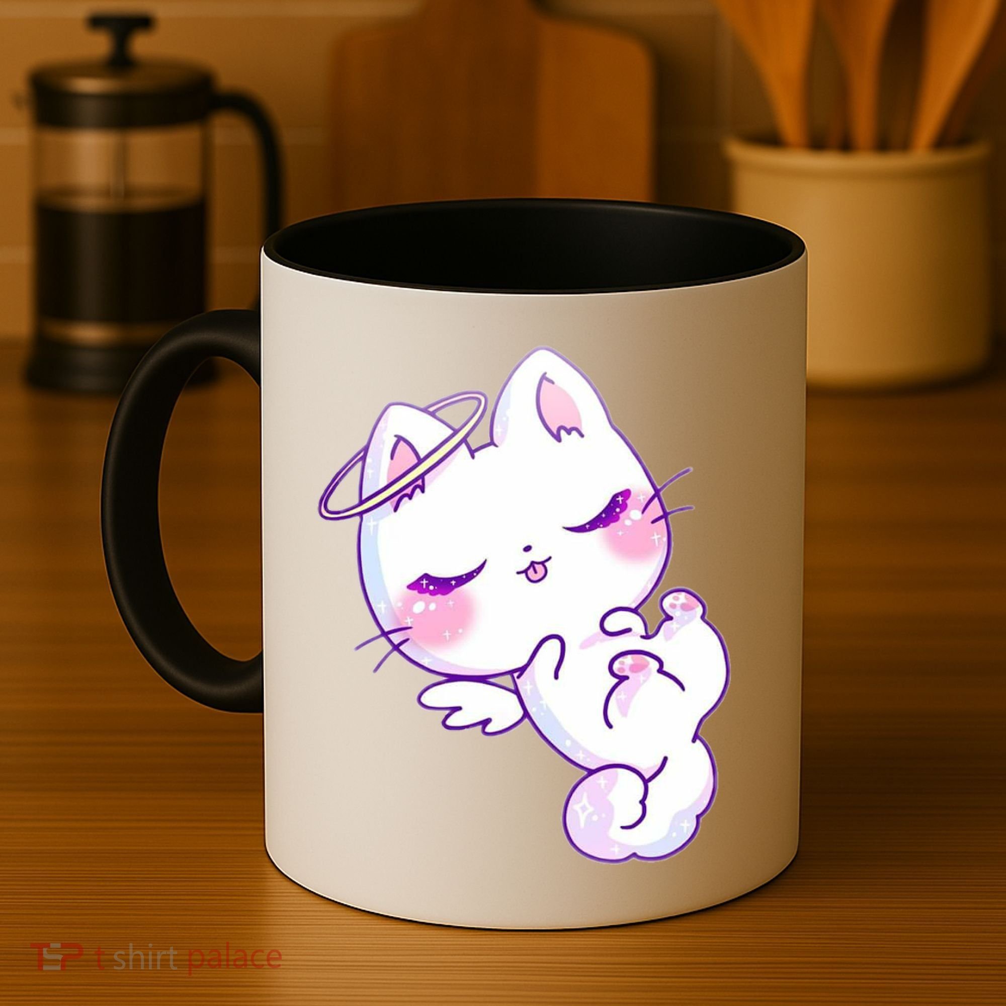 Cute Kitten Angel Coffee Mug