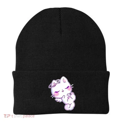 Cute Kitten Angel Beanie