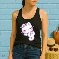 Cute Kitten Angel Women's Tank Top thumb 2