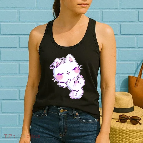Cute Kitten Angel Women's Tank Top