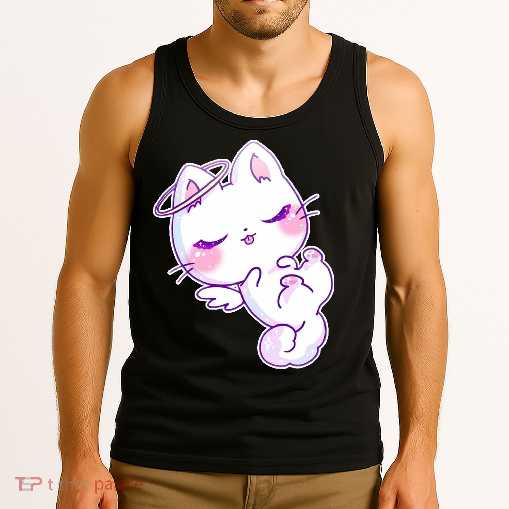 Cute Kitten Angel Tank Top